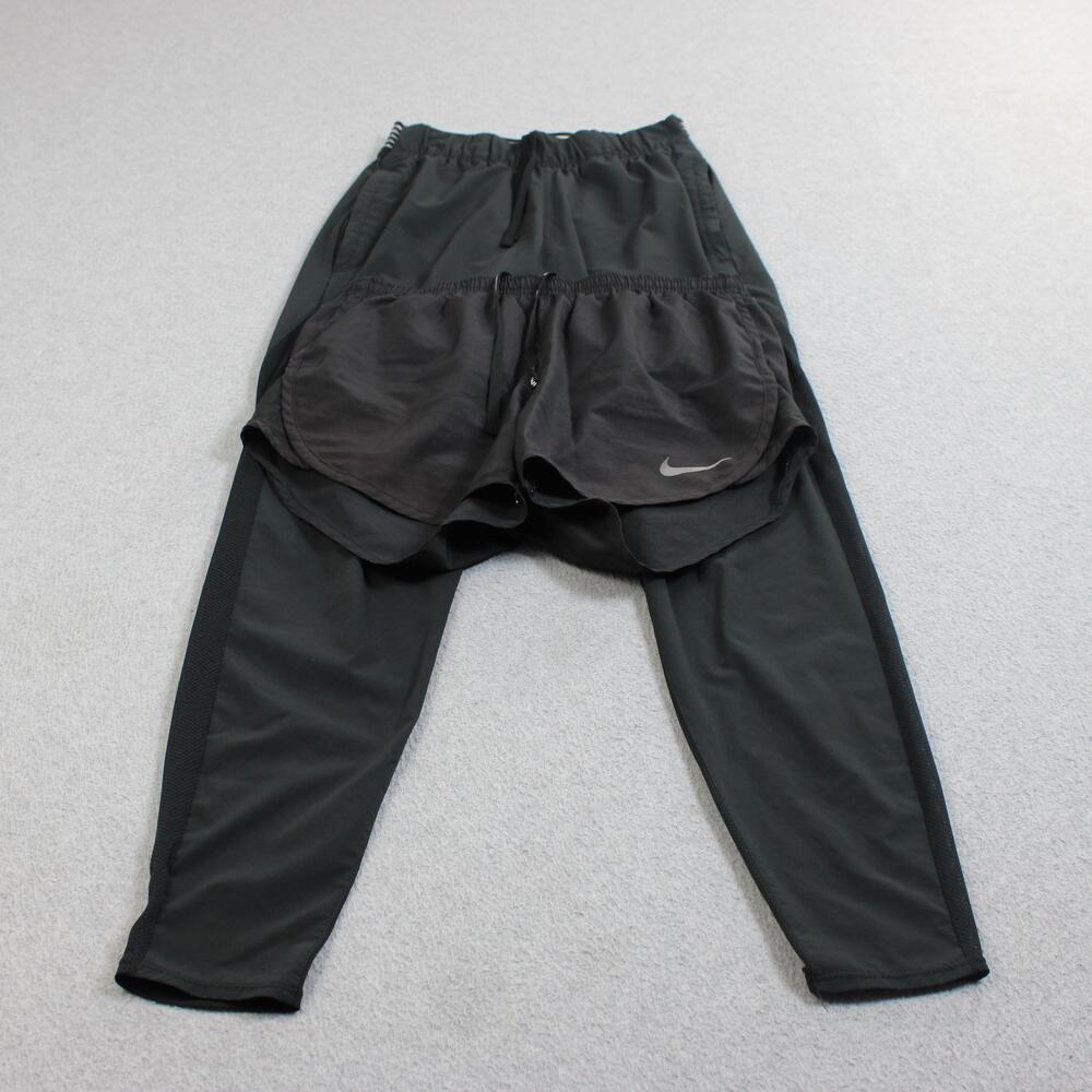 Nike Dri-FIT Track Pants Women XS Black Running Shorts Set Athleisure Sport Hike